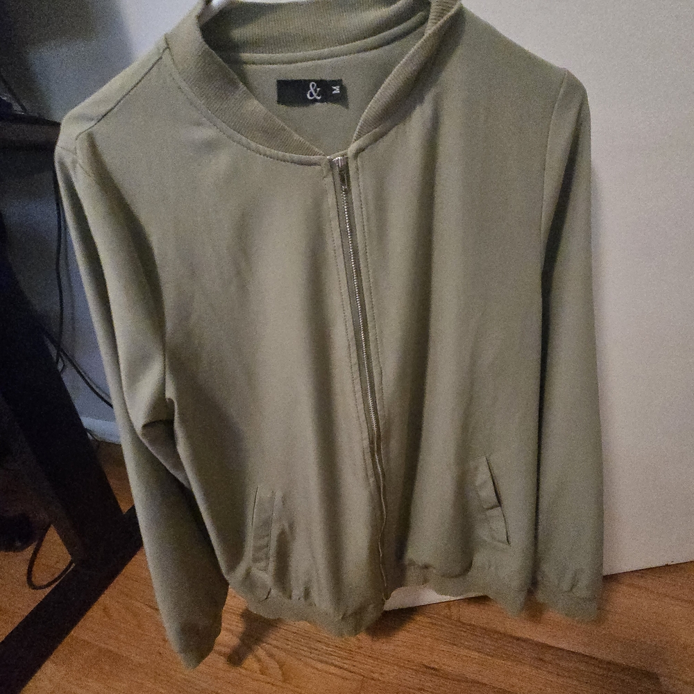 Sage Green Ampersand Bomber
